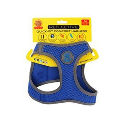 Ziggy Pupps Dog Doco Medium Blue Reflective Quick Fit Comfort Dog Harness 41 to 46cm