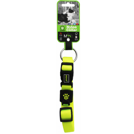 Ziggy Pupps Dog Doco Medium Lime Nylon Dog Collar with O-Ring 35 to 51 in 2 cm