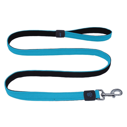 Ziggy Pupps Dog Doco Puffy Mesh Turquoise Leash For Medium To Large Dogs
