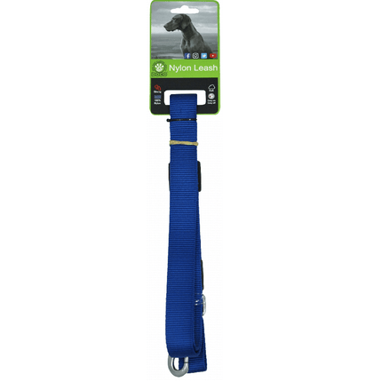 Ziggy Pupps Dog DOCO Signature Large Blue Nylon Dog Leash 120 in 2.5cm
