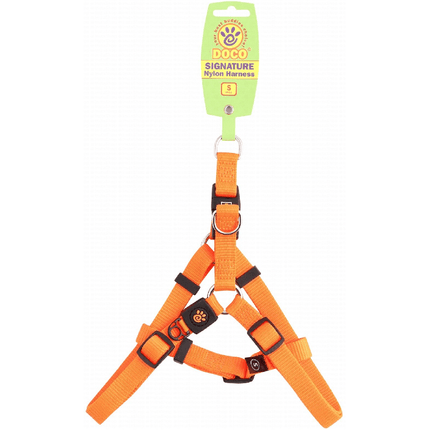 Ziggy Pupps Dog Doco Small Orange Nylon Dog Harness 45to 63cm in 1.5