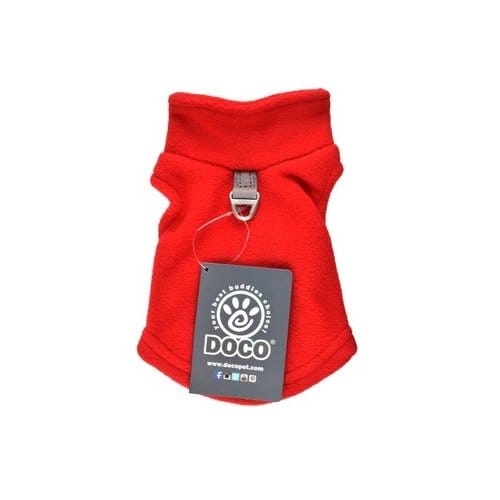 Ziggy Pupps Dog DOCO T-Shirt Fleece Polo color red Medium