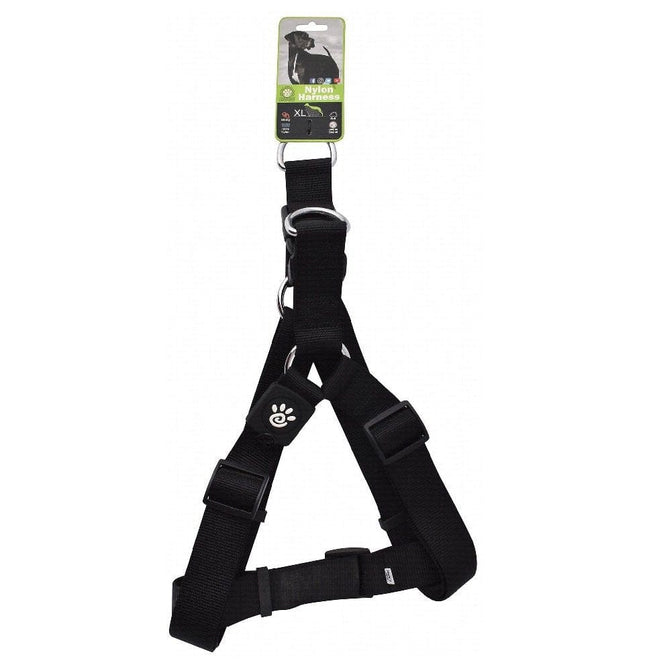 Ziggy Pupps Dog Doco XL Black Nylon Dog Harness 75 to 110 in 3.8cm