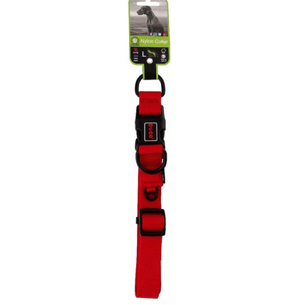 Ziggy Pupps Dog Doco XL Red Nylon Dog Collar 55 to75 in 38cm
