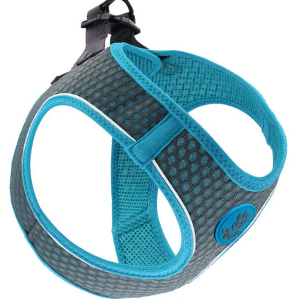 Ziggy Pupps Dog DOCO Xlarge Blue and Gray Reflective Net Mesh Harness 52-56cm
