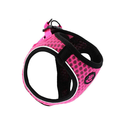 Ziggy Pupps Dog DOCO Xlarge pink and black Reflective Net Mesh Harness 52-56cm