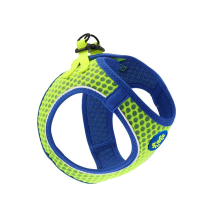 Ziggy Pupps Dog DOCO Xlarge yellow and blue Reflective Net Mesh Harness 52-56 cm