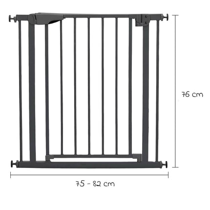 Ziggy Pupps Dog Door Barrier Autoclose 75 to 82 cm for clamping without drilling closes automatically White