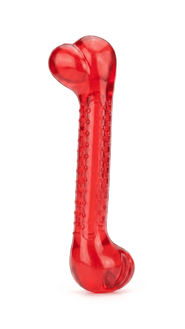 Ziggy Pupps Dog Durable Bone Shaped Dog Chew Toy Red