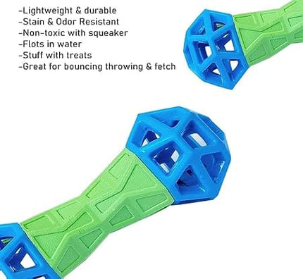 Ziggy Pupps Dog Durable Rubber Dumbbell Dog Toy Assorted Colors