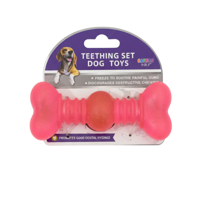 Ziggy Pupps Dog Durable Teething Chew Toy for Puppies Pink