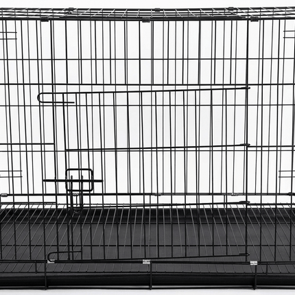 Ziggy Pupps Dog Foldable Metal Wire Dog Crate with Removable Tray 98 x 58 x 65 cm