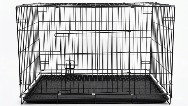 Ziggy Pupps Dog Foldable Metal Wire Dog Crate with Removable Tray 98 x 58 x 65 cm