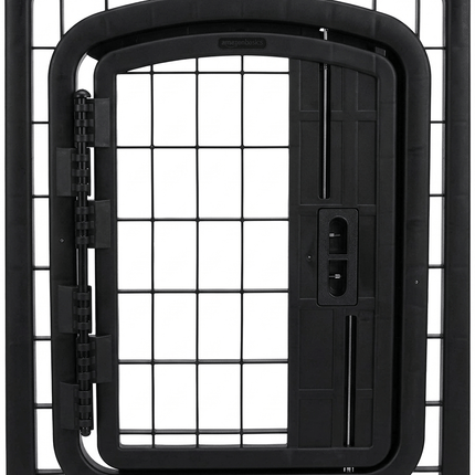 Ziggy Pupps Dog Heavy Duty 8 Panel Plastic Pet Playpen 71 x 61 cm with Access Door Black