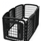 Ziggy Pupps Dog Heavy Duty 8 Panel Plastic Pet Playpen 71 x 61 cm with Access Door Black
