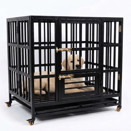 Ziggy Pupps Dog Heavy Duty Anti Rust Dog Cage 105x75x100 cm Includes 1 Year Warranty