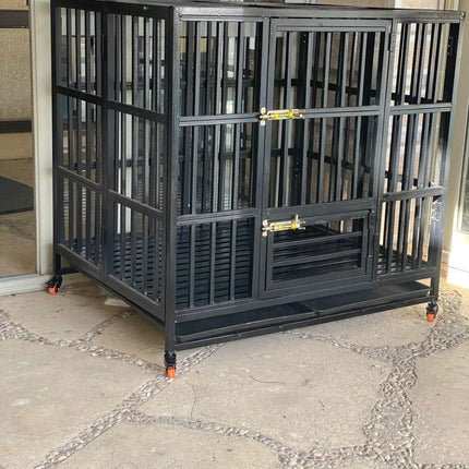 Ziggy Pupps Dog Heavy-Duty Anti-Rust Dog Cage 125x120x100 cm Premium Pet Kennel 1-Year Warranty