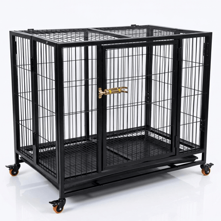 Ziggy Pupps Dog Heavy-Duty Dog Cage with Wheels 100x105x100cm 1-Year Warranty