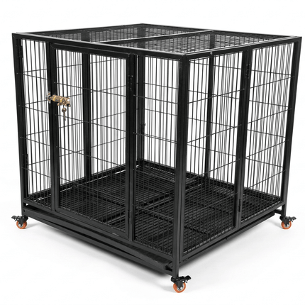 Ziggy Pupps Dog Heavy-Duty Dog Cage with Wheels 110x125x100 cm 1-Year Warranty