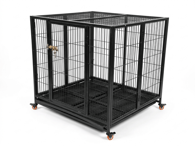 Ziggy Pupps Dog Heavy-Duty Dog Cage with Wheels 110x125x100 cm 1-Year Warranty