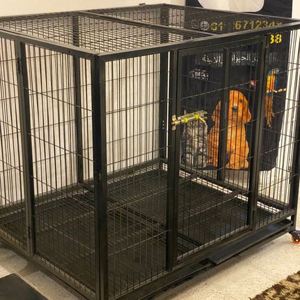 Ziggy Pupps Dog Heavy-Duty Dog Cage with Wheels 110x125x100 cm 1-Year Warranty