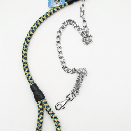 Ziggy Pupps Dog Heavy Duty Dog Leash Shock Absorbing Anti Pull Steel Chain and Spring Buffer for Gaint Dog