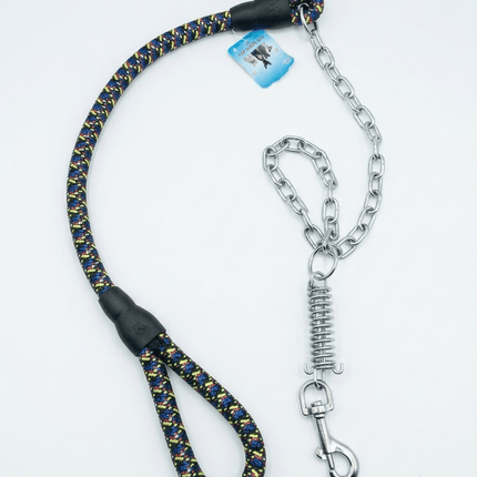 Ziggy Pupps Dog Heavy Duty Dog Leash Shock Absorbing Anti Pull Steel Chain and Spring Buffer for Gaint Dog (Copy)