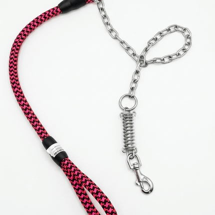 Ziggy Pupps Dog Heavy Duty Dog Leash Shock Absorbing Anti Pull Steel Chain and Spring Buffer for Gaint Dog (Copy) (Copy)