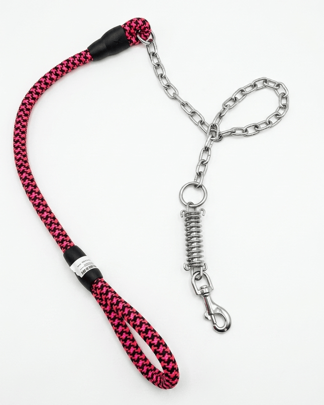 Ziggy Pupps Dog Heavy Duty Dog Leash Shock Absorbing Anti Pull Steel Chain and Spring Buffer for Gaint Dog (Copy) (Copy)