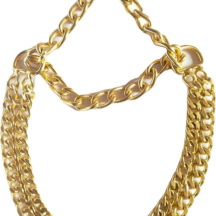 Ziggy Pupps Dog Heavy Duty Gold Plated Metal Dog Chain Fashionable Pet Collar Size L