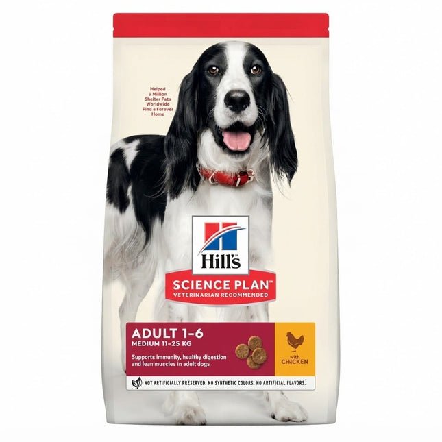Ziggy Pupps Dog Hill's Science Plan Adult Medium Breed Chicken Dry Dog Food  2.5 kg
