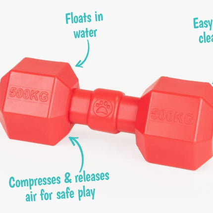 Ziggy Pupps Dog Interactive Rubber Bone Dumbbell for Dogs Tough Dental Chew Toy