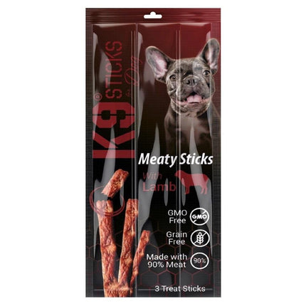 Ziggy Pupps Dog K9 Meaty Sticks Dog Treats with Lamb 3 pcs