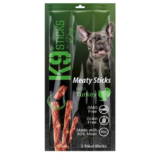 Ziggy Pupps Dog K9 Meaty Sticks Dog Treats with Turkey 3 pcs