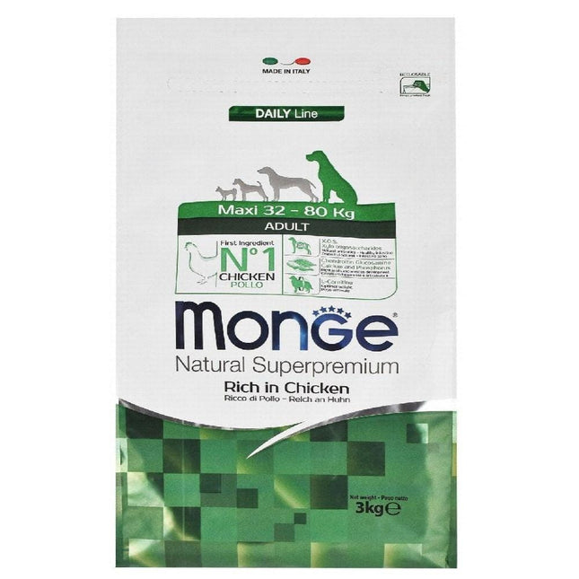 Ziggy Pupps Dog Monge Dry Food with Chicken for Maxi Breed Adult Dog 3 kg