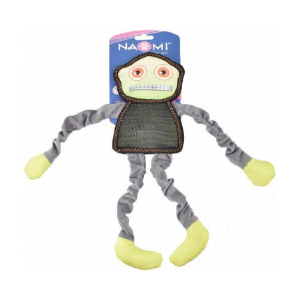 Ziggy Pupps Dog Naomi Robot Plush Dog Toy Gray and Green
