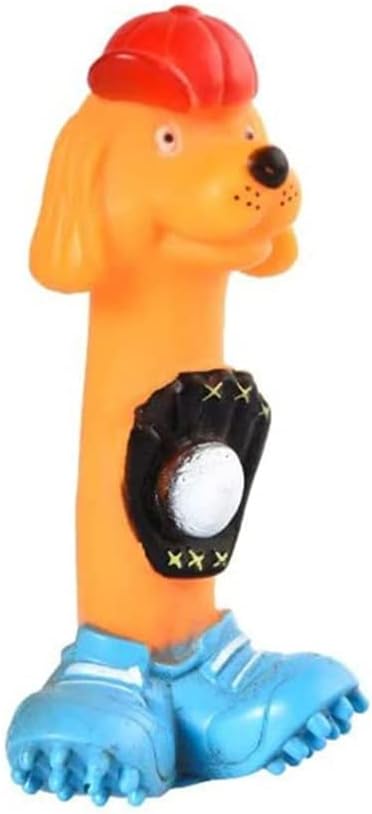 Ziggy Pupps Dog Naomi Squeaky Latex Dog Toy with Baseball Glove Design
