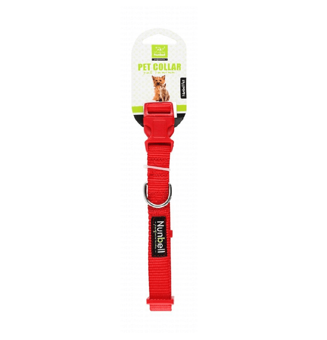 Ziggy Pupps Dog Nunbell Collar Size 3 red Waterproof Dog Collar 35 to 58 in 2.5cm