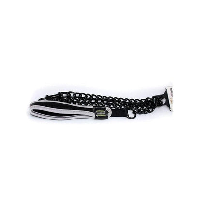 Ziggy Pupps Dog Nunbell Pet Black Stainless Leash Padded Hand 120 cm