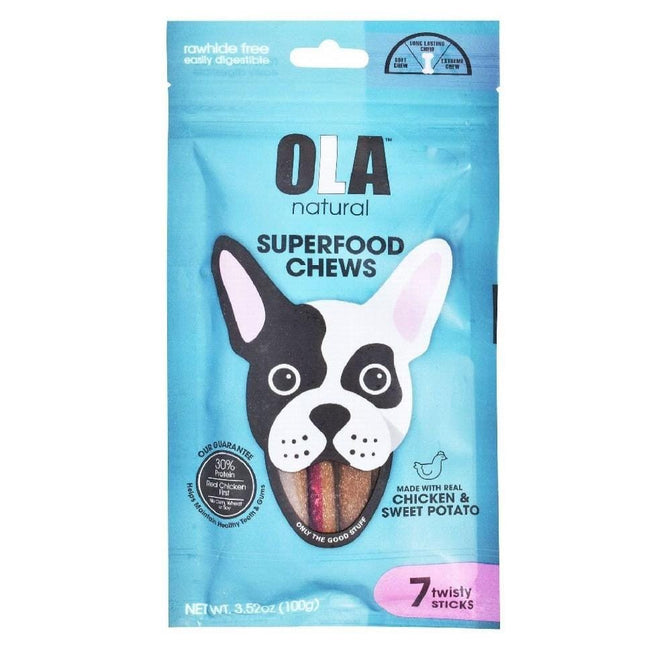 Ziggy Pupps Dog Ola Natural Twisty Stick With Chicken And Sweet Potato 7 Sticks 100 gr