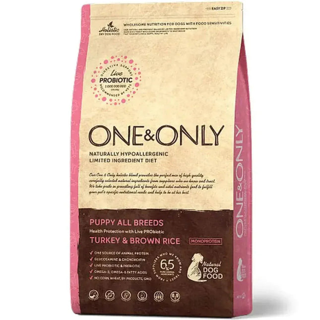 Ziggy Pupps Dog One And Only dry food for Mini Adult Dogs with Turkey and rice 1 kg