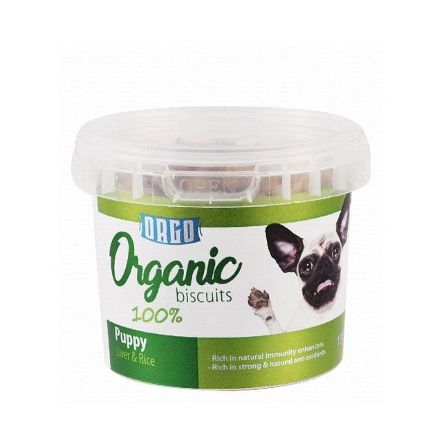 Ziggy Pupps Dog Orgo Organic Biscuit Treats with Liver And Rice for Puppies 150 gr