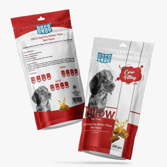 Ziggy Pupps Dog Orgo Pillow Treat With Beef 100G