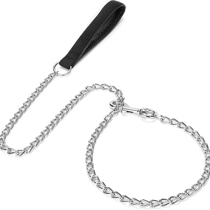 Ziggy Pupps Dog Padded Hand Dog Chain Size 100Cm in 6 mm Black