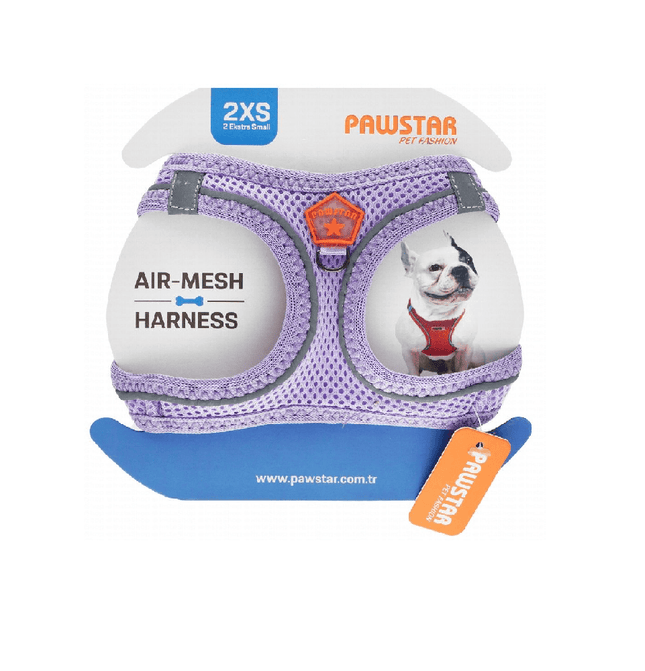 Ziggy Pupps Dog Pawstar 2XS Neon Blue Air Mesh Dog Harness 24 to 28cm