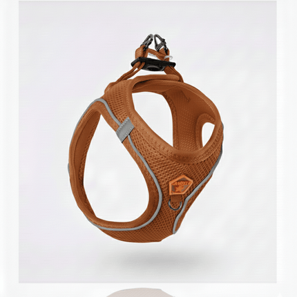 Ziggy Pupps Dog Pawstar 2XS Neon brown Air Mesh Dog Harness 24 to 28cm
