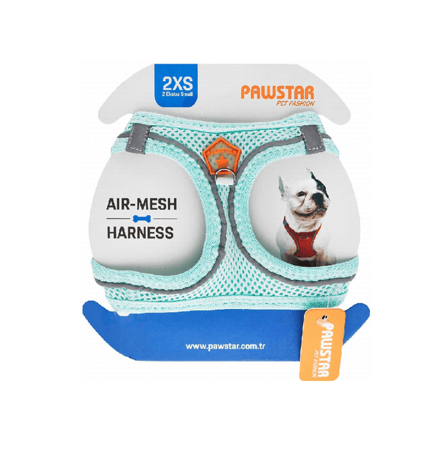 Ziggy Pupps Dog Pawstar 2XS Neon gray Air Mesh Dog Harness 24 to 28cm