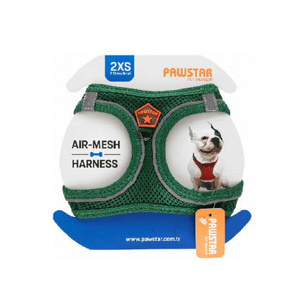Ziggy Pupps Dog Pawstar 2XS Neon gray Air Mesh Dog Harness 24 to 28cm