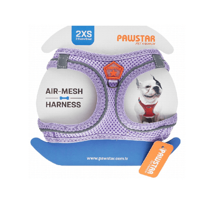 Ziggy Pupps Dog Pawstar 2XS Neon Light Purple Air Mesh Dog Harness 24 to 28cm