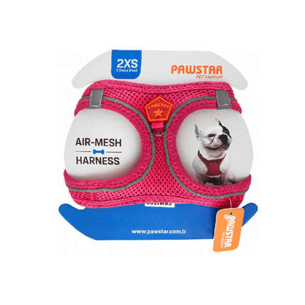 Ziggy Pupps Dog Pawstar 2XS Neon Pink Air Mesh Dog Harness 24 to 28cm